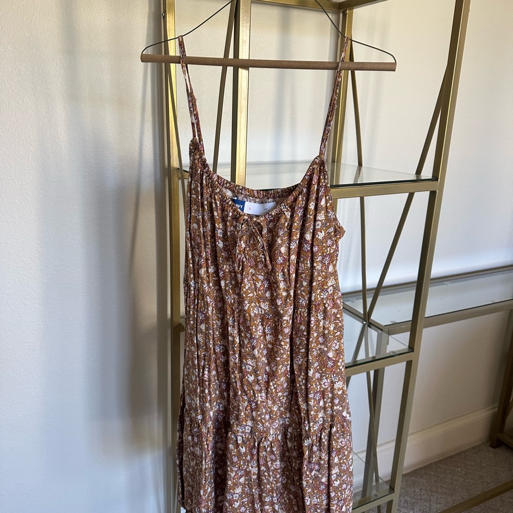 Old Navy Brown Floral Mini Dress